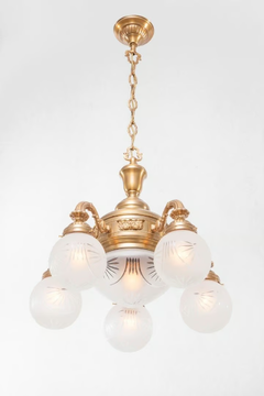 PAPA II - Handmade brass chandelier by Patinas Lighting - view 3